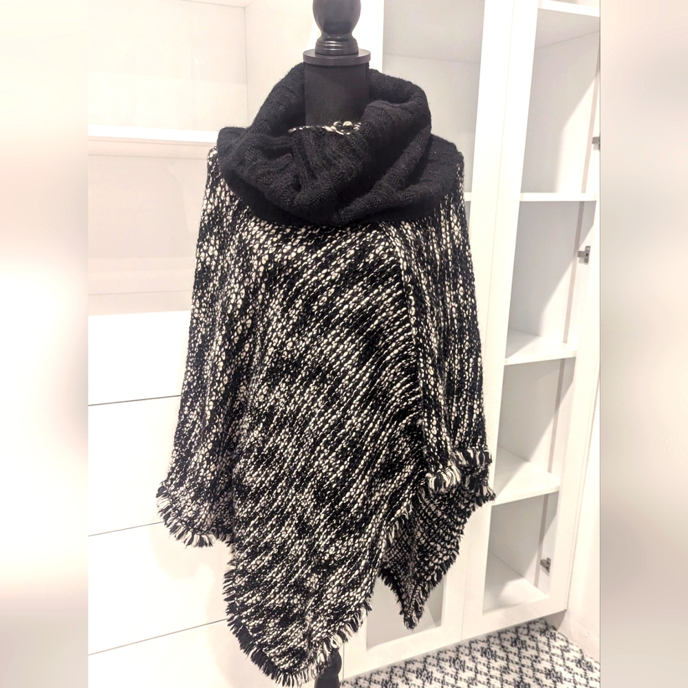 Asemetrical Knitted Poncho NWOT